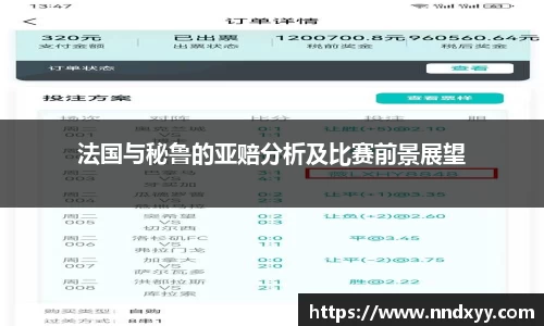法国与秘鲁的亚赔分析及比赛前景展望